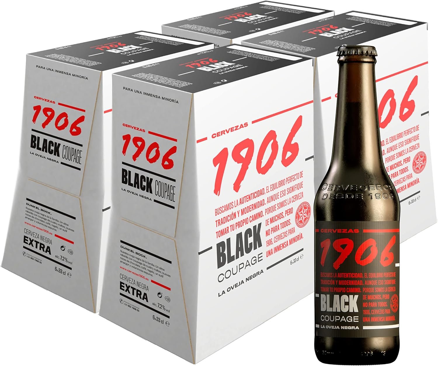 pack de cerveza 1906 black coupage